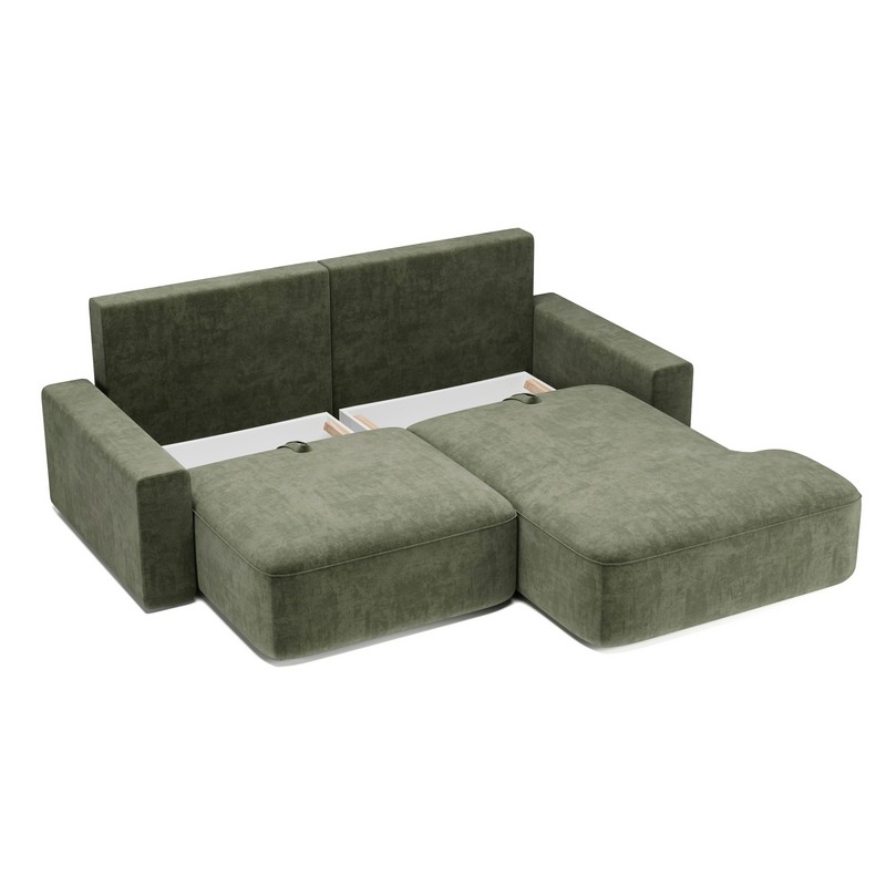 Комо двухмодульный угловой с подлокотниками sharli 6 Green Grass